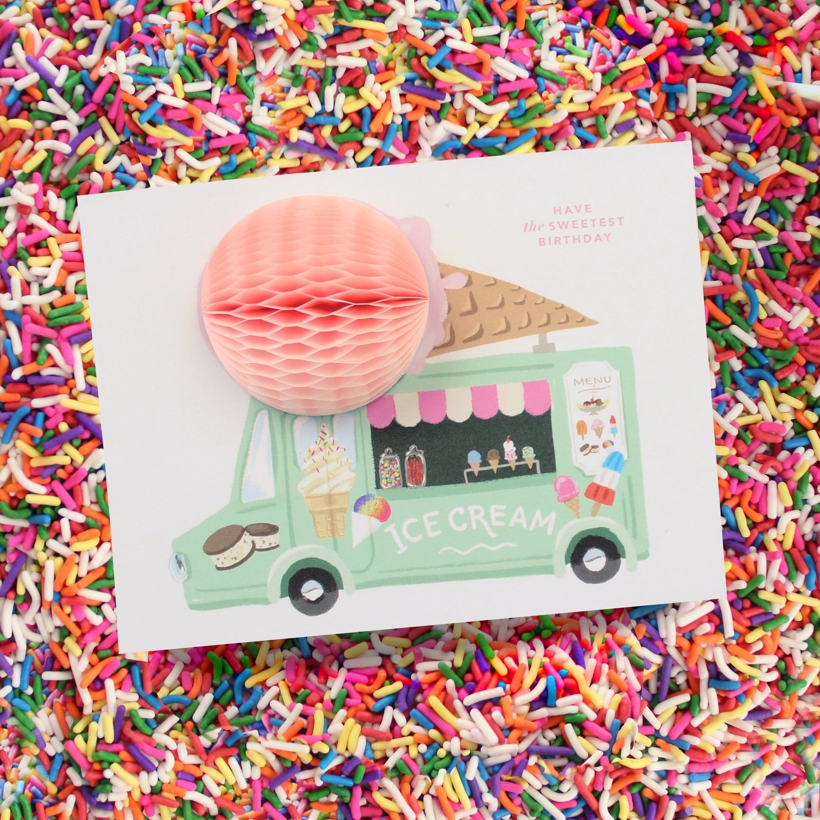 Inklings Paperie Pop Up Card Birthday Ice Cream Truck