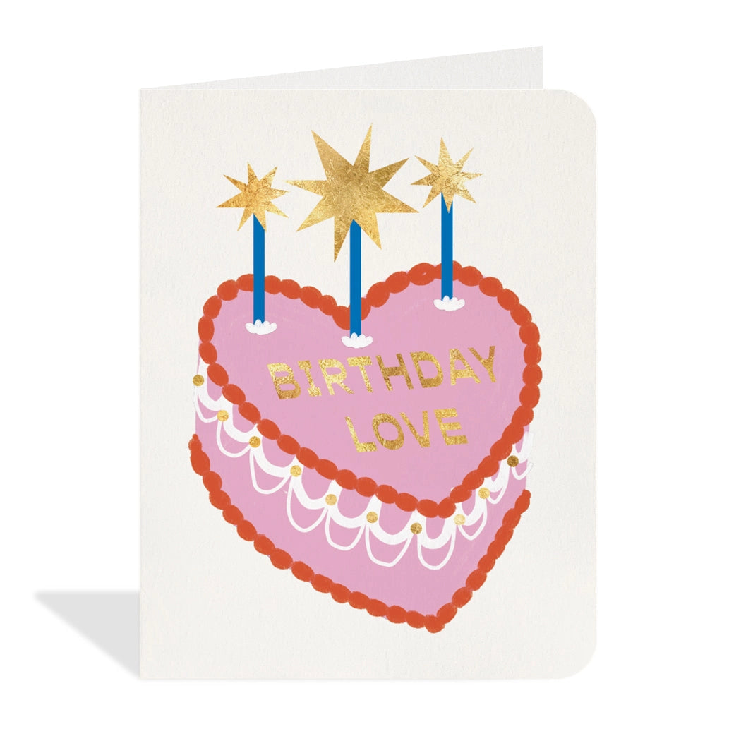 Halfpenny Postage Birthday Card Vintage Cake