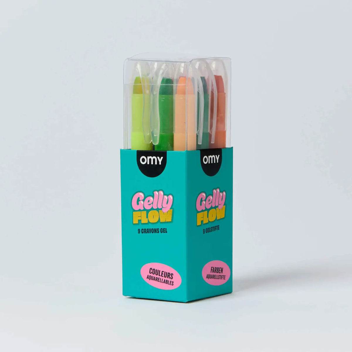 Omy Set Of 9 Gel Crayons Gelly Flow