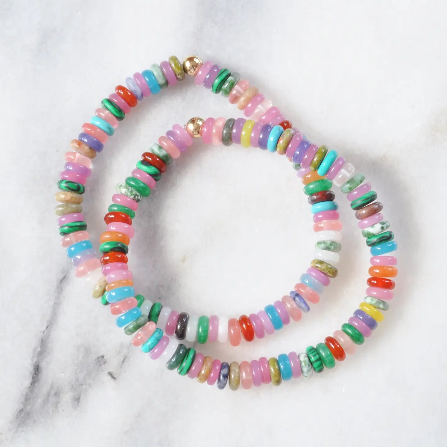 Libby & Smee Candy Bead Gemstone Stretch Bracelet