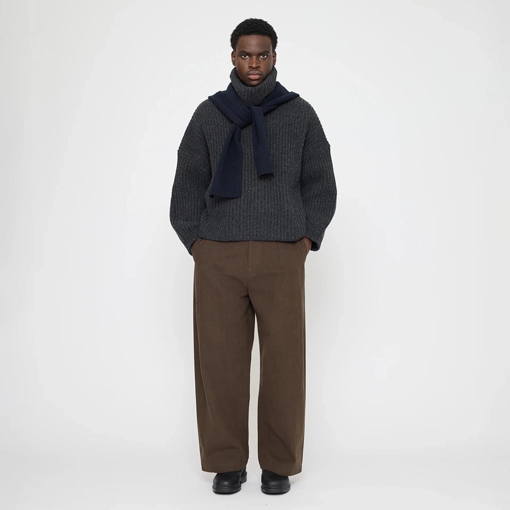 7115 By Szeki Unisex Hooded Scarf Navy Blue