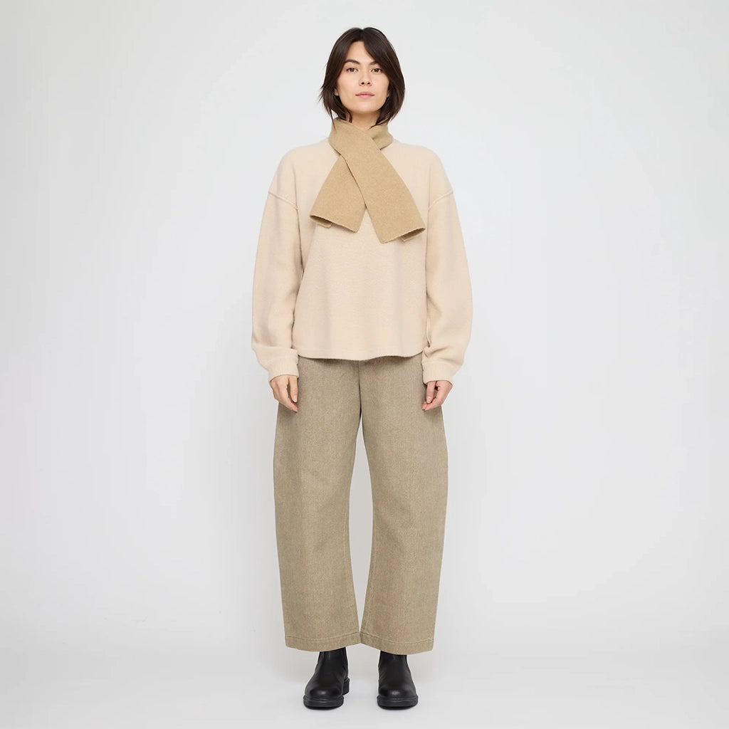 7115 By Szeki Unisex Cross Scarf Caramel Brown