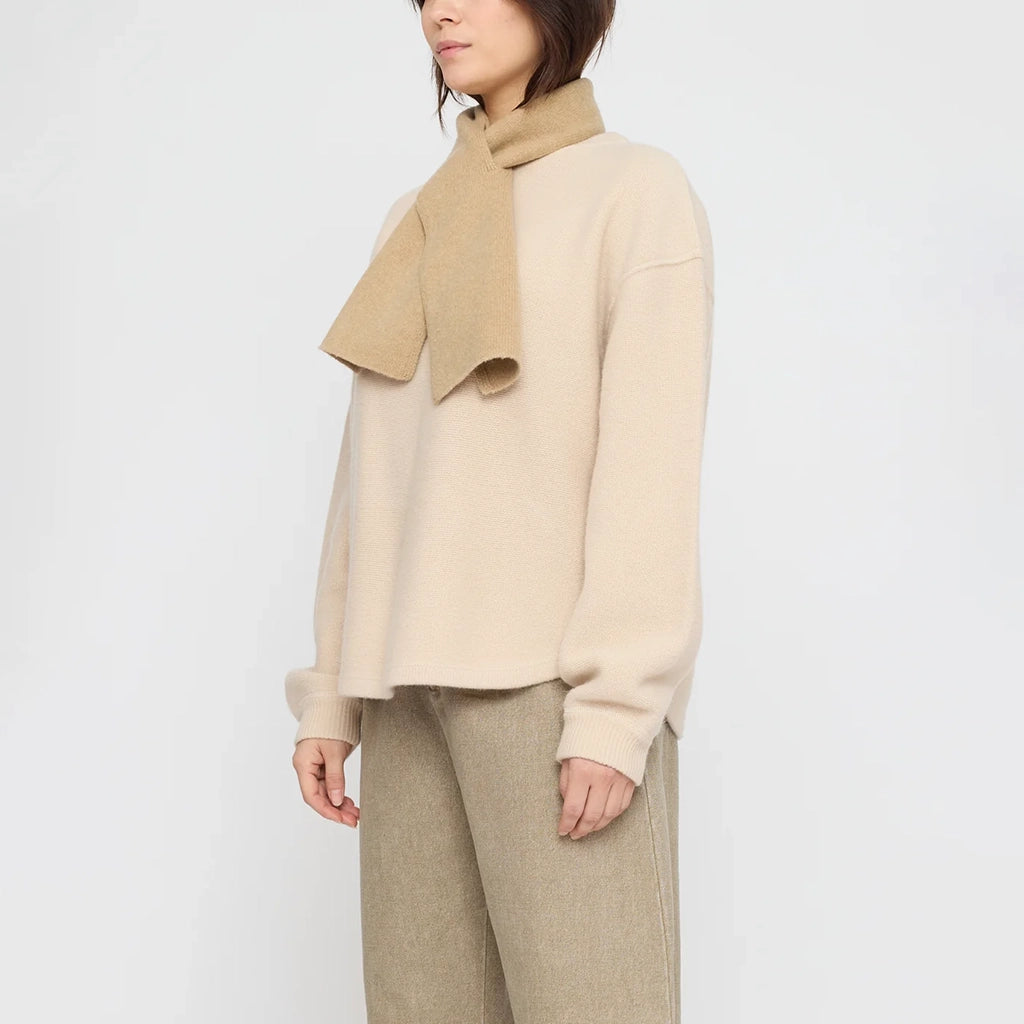 7115 By Szeki Unisex Cross Scarf Caramel Brown