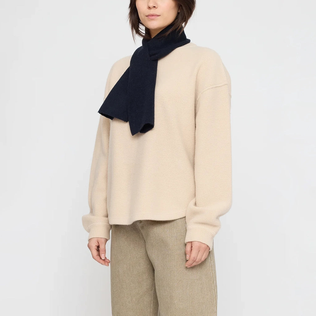 7115 By Szeki Unisex Cross Scarf Navy Blue