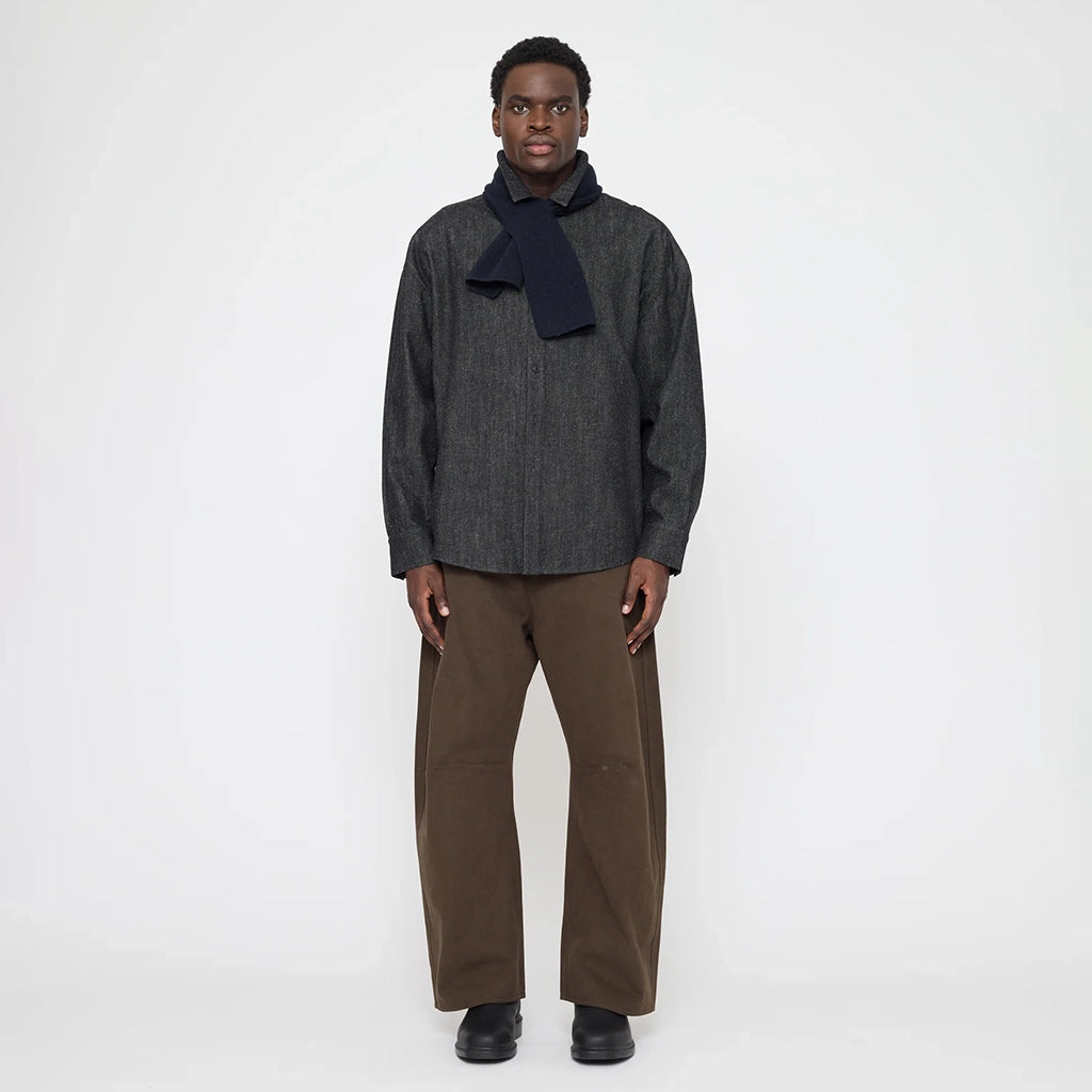7115 By Szeki Unisex Cross Scarf Navy Blue
