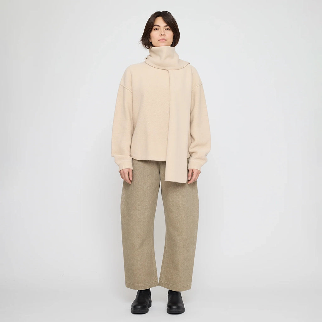 7115 By Szeki Unisex Long Wool Scarf Off-White
