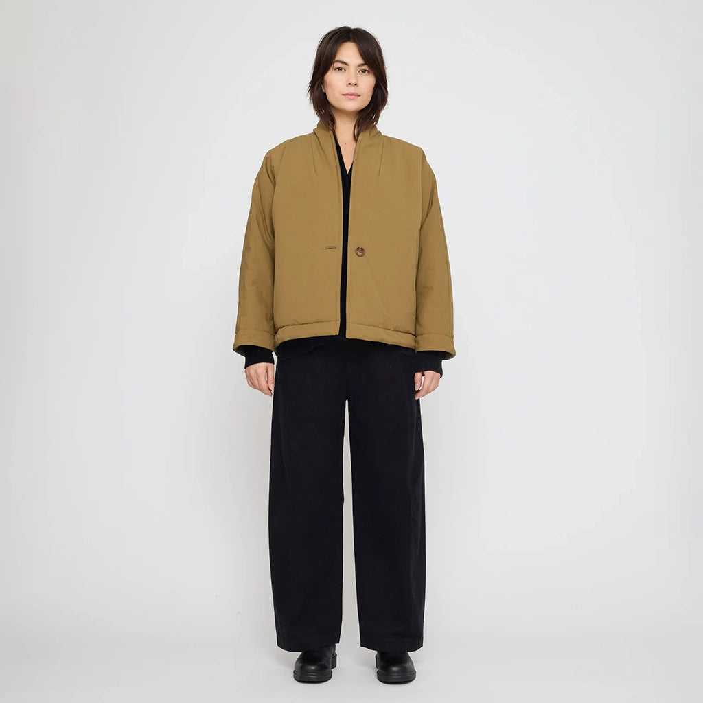 7115 By Szeki Unisex Reversible Padded Blazer Charcoal Grey And Tan