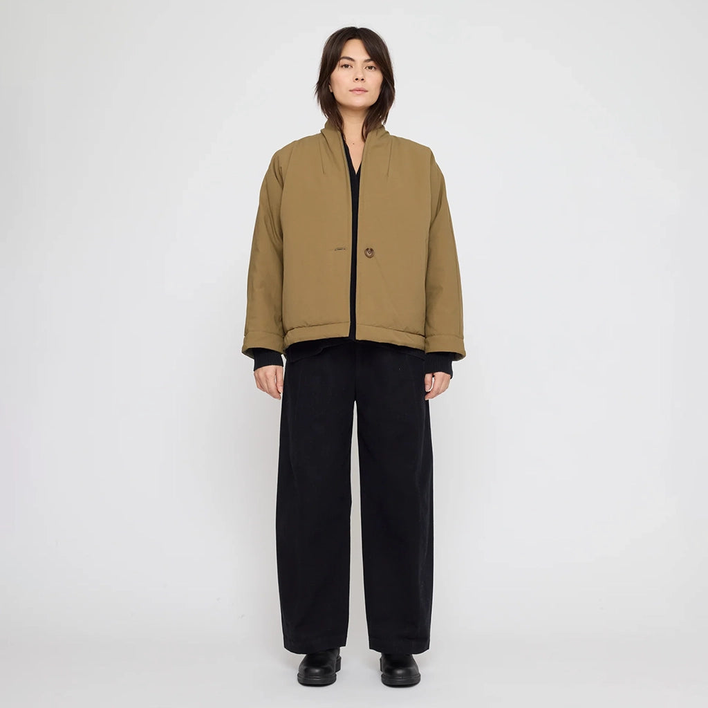 7115 By Szeki Unisex Reversible Padded Blazer Charcoal Grey And Tan