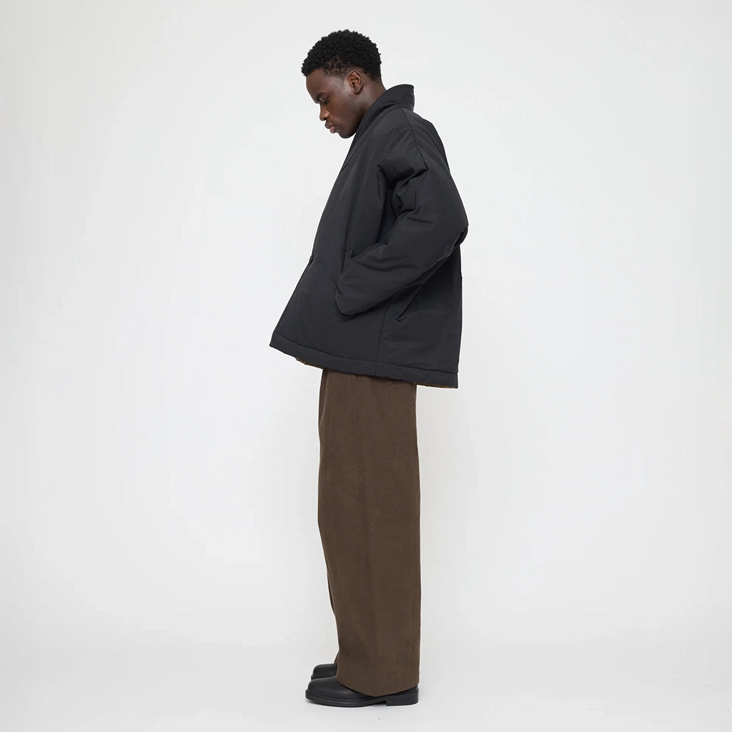 7115 By Szeki Unisex Reversible Padded Blazer Charcoal Grey And Tan