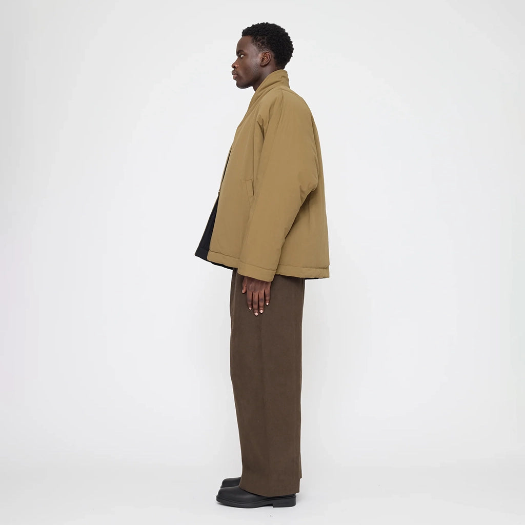 7115 By Szeki Unisex Reversible Padded Blazer Charcoal Grey And Tan