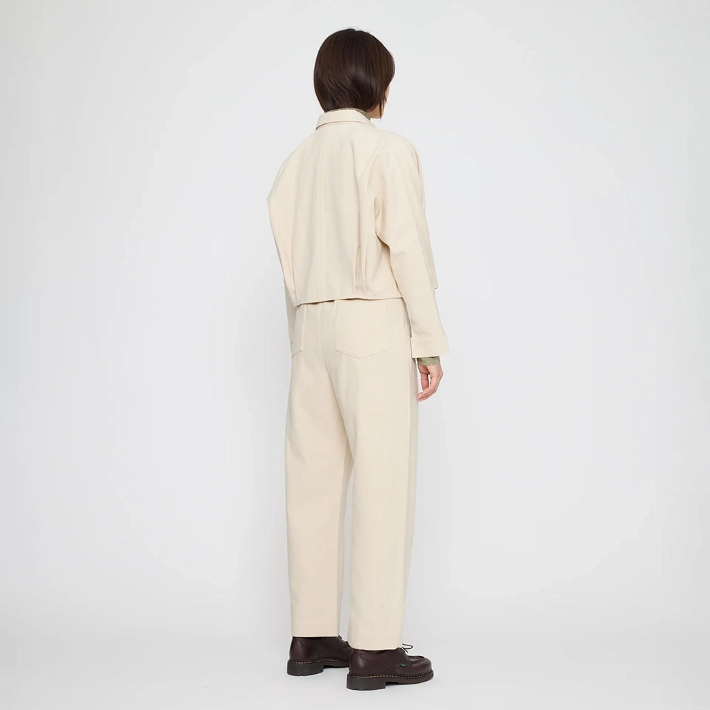 7115 By Szeki Woman Signature 3/4 Cropped Shirt Jacket Off-White