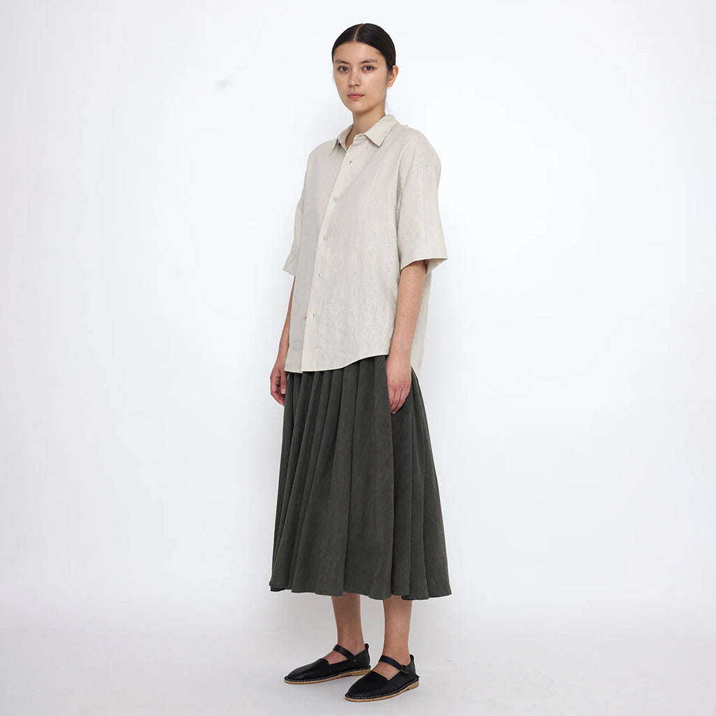 7115 By Szeki Unisex Linen Oversized Shirt Sand Beige