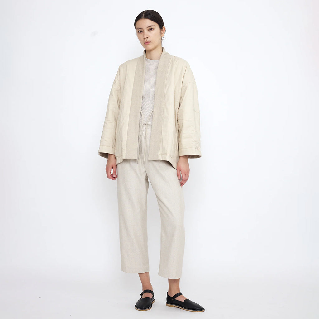 7115 By Szeki Unisex Reversible Quilted Jacket Oatmeal Cream