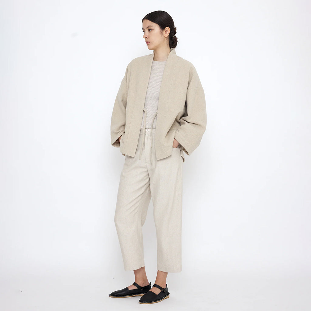 7115 By Szeki Unisex Reversible Quilted Jacket Oatmeal Cream