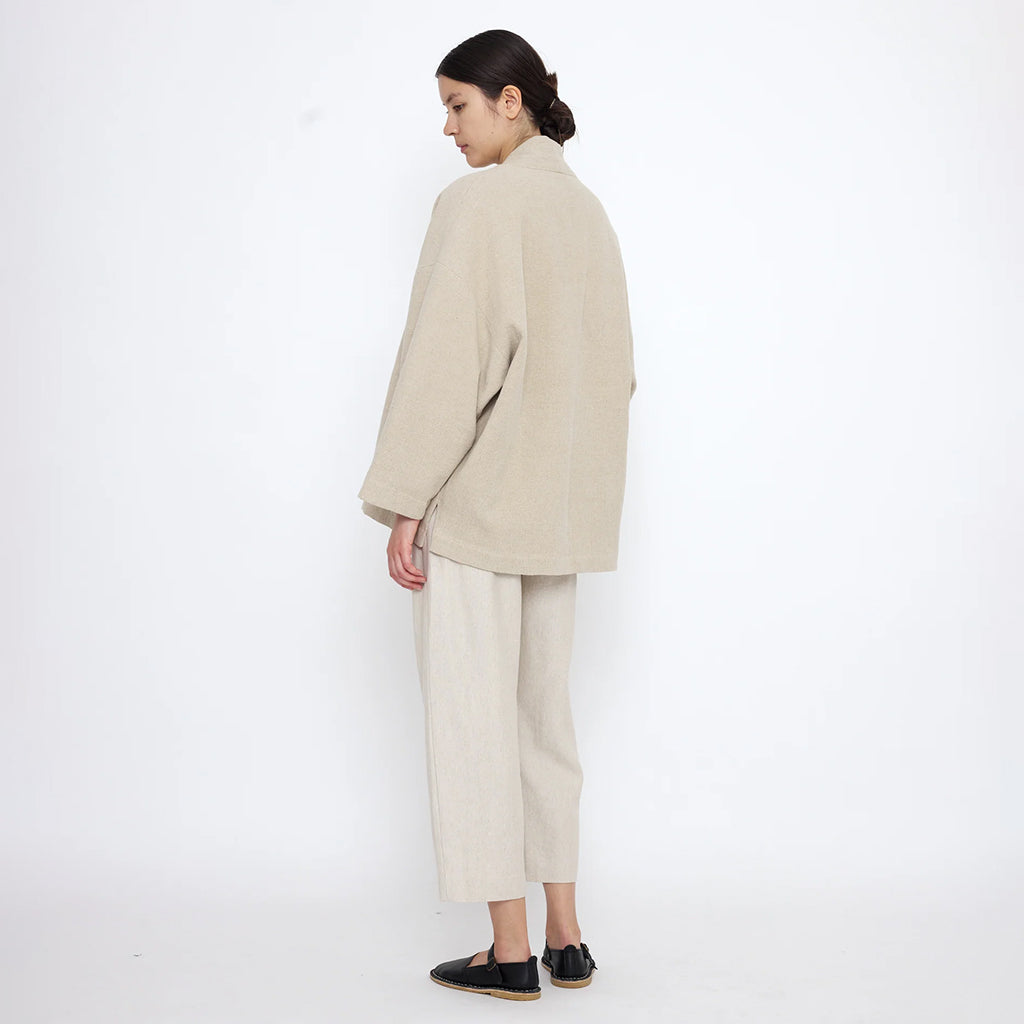 7115 By Szeki Unisex Reversible Quilted Jacket Oatmeal Cream