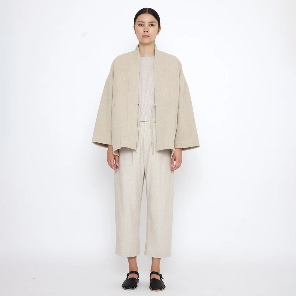 7115 By Szeki Unisex Reversible Quilted Jacket Oatmeal Cream