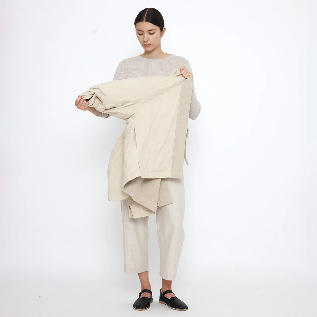 7115 By Szeki Unisex Reversible Quilted Jacket Oatmeal Cream