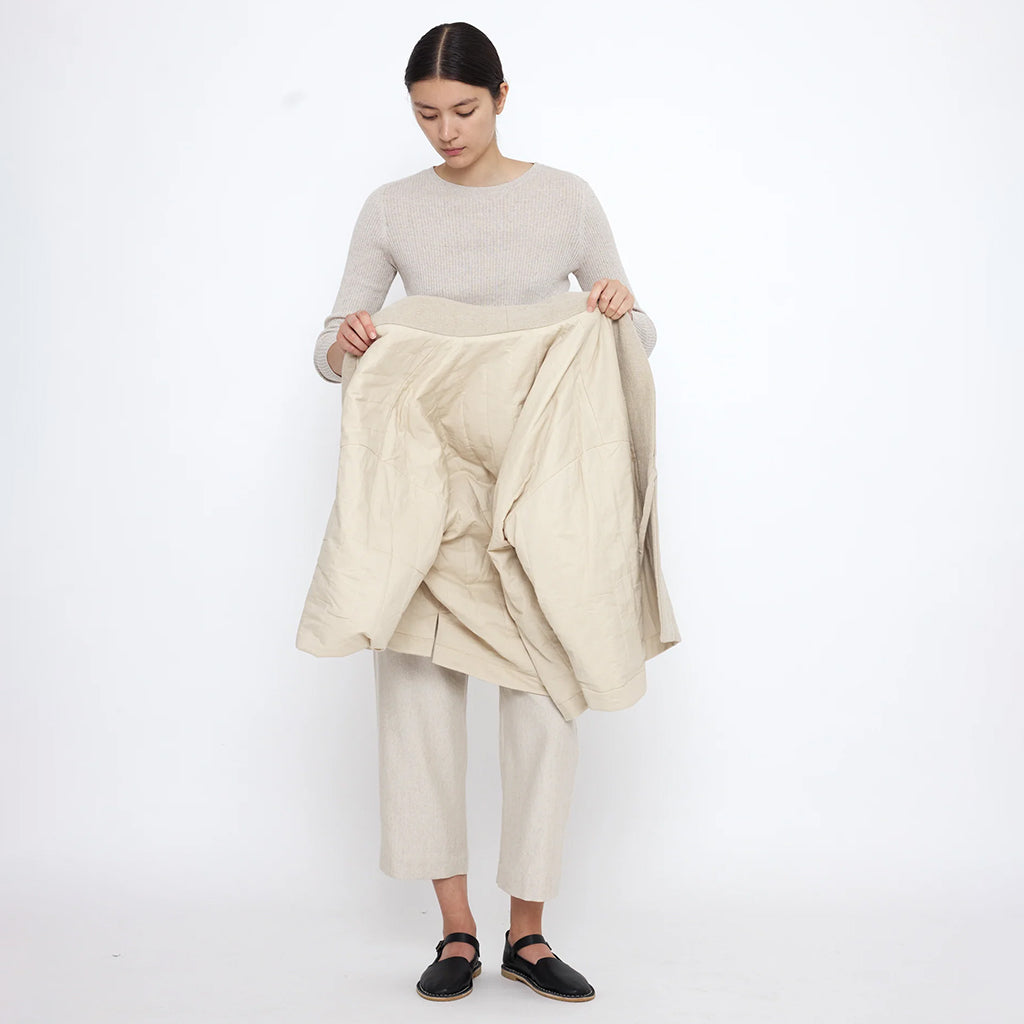 7115 By Szeki Unisex Reversible Quilted Jacket Oatmeal Cream