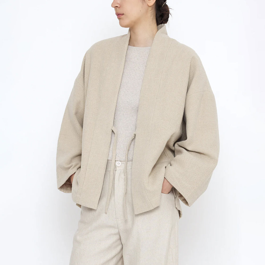 7115 By Szeki Unisex Reversible Quilted Jacket Oatmeal Cream