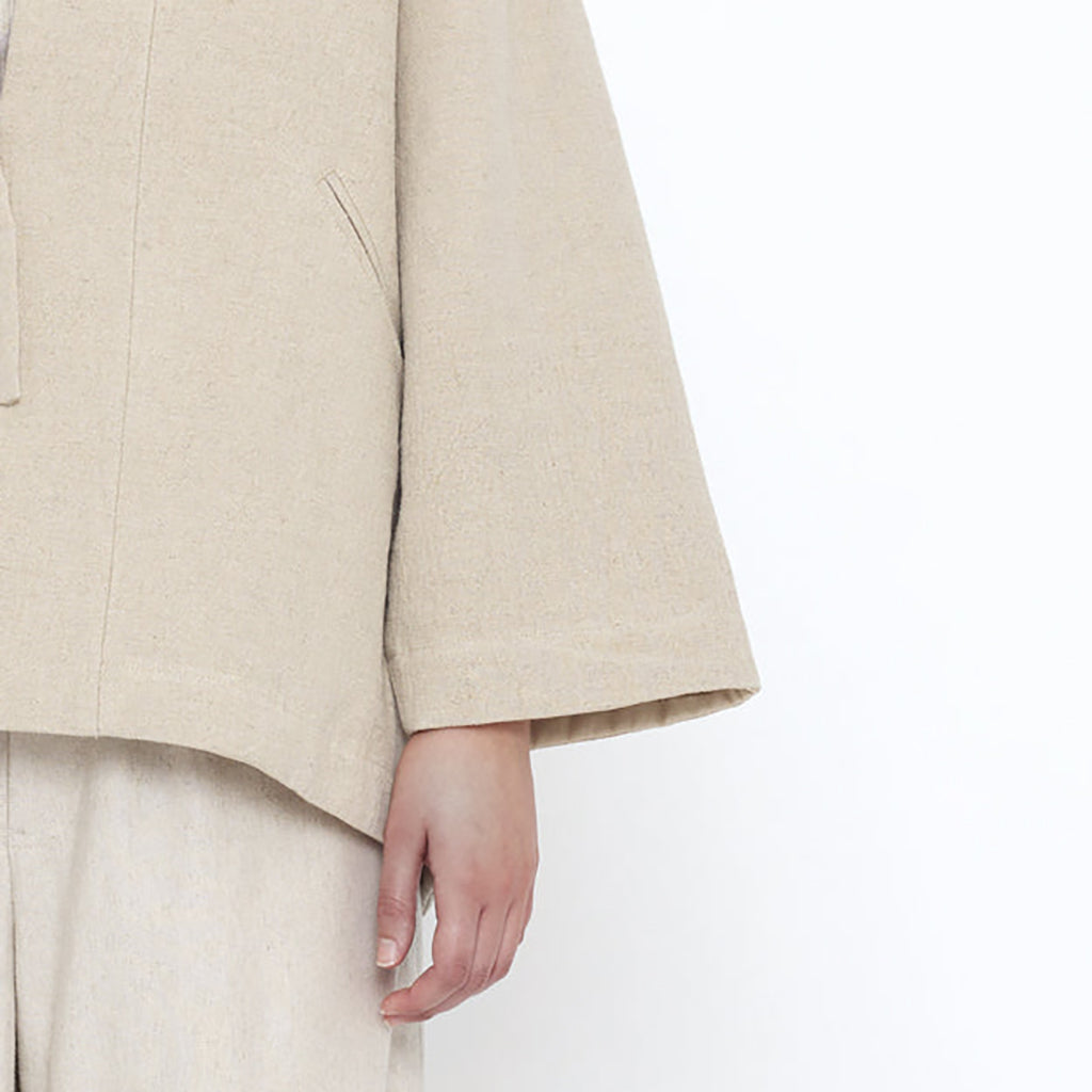 7115 By Szeki Unisex Reversible Quilted Jacket Oatmeal Cream