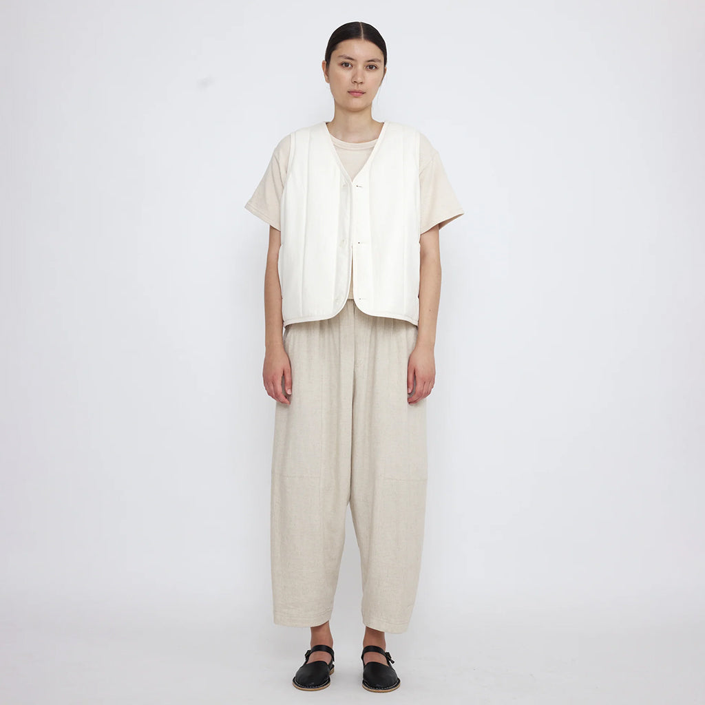 7115 By Szeki Unisex Reversible Quilted Vest Antique White