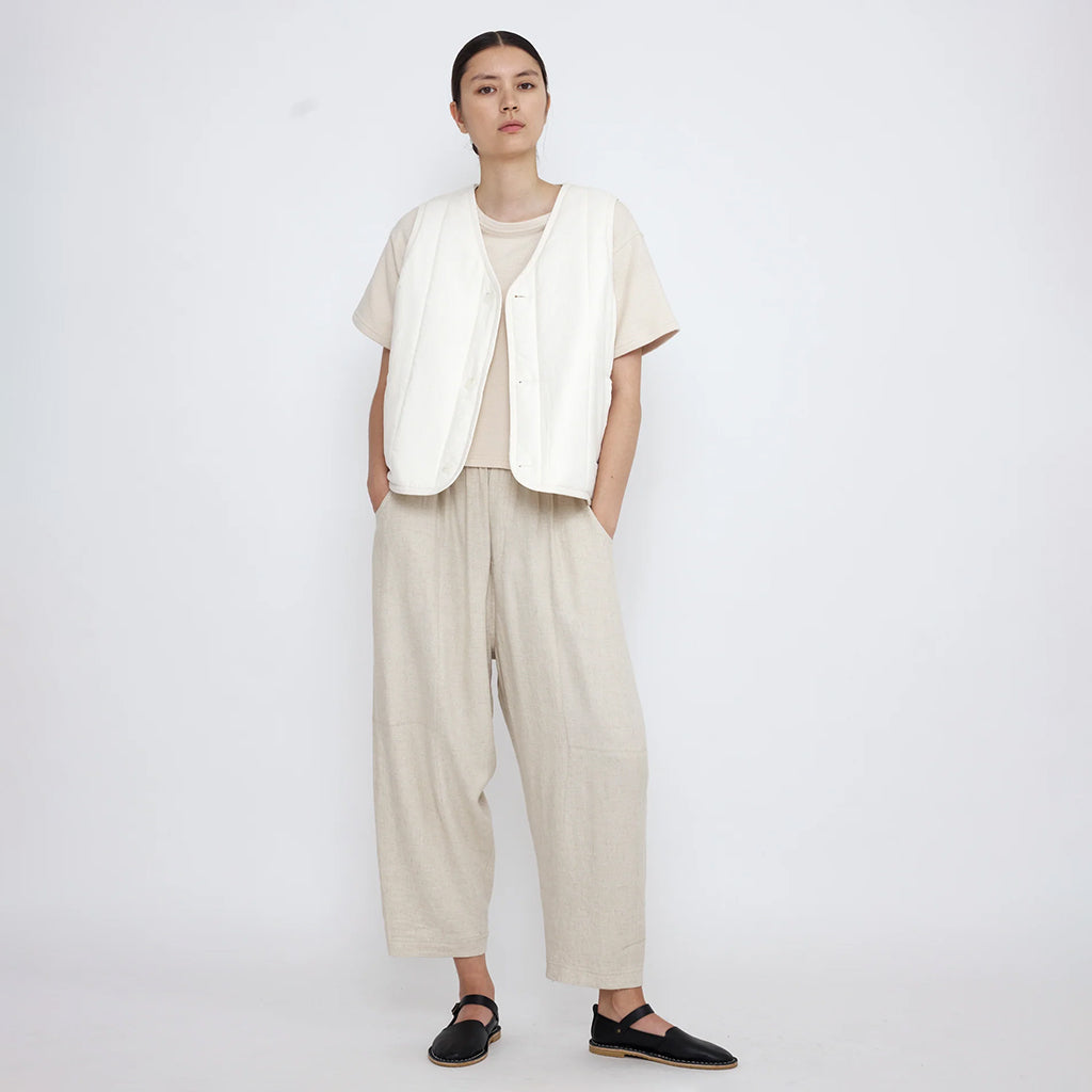 7115 By Szeki Unisex Reversible Quilted Vest Antique White