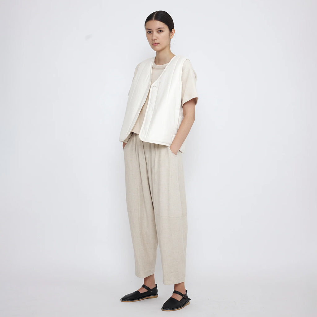 7115 By Szeki Unisex Reversible Quilted Vest Antique White