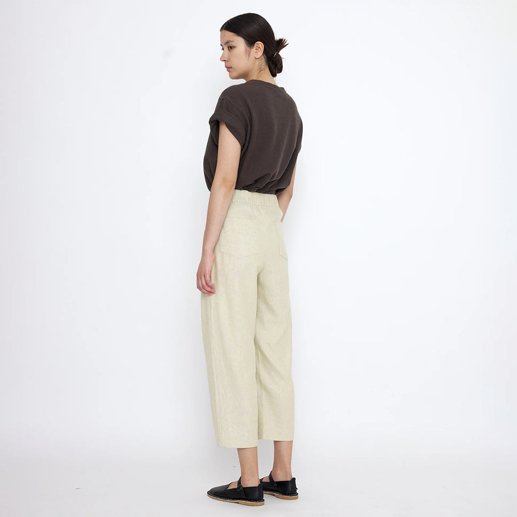 7115 By Szeki Unisex Signature Curve Legged Pants Oatmeal Cream
