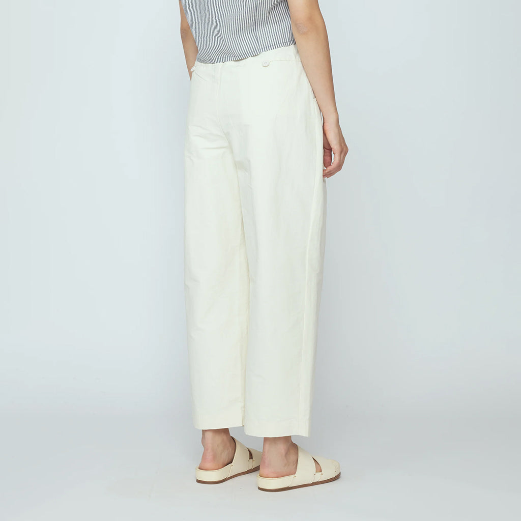 7115 By Szeki Unisex Spring Pleated Pants White