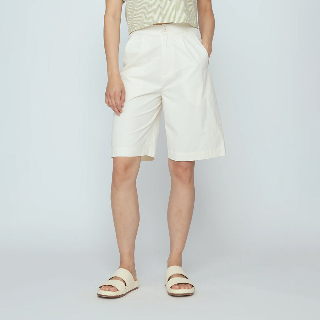 7115 By Szeki Unisex Summer Shorts Rice White