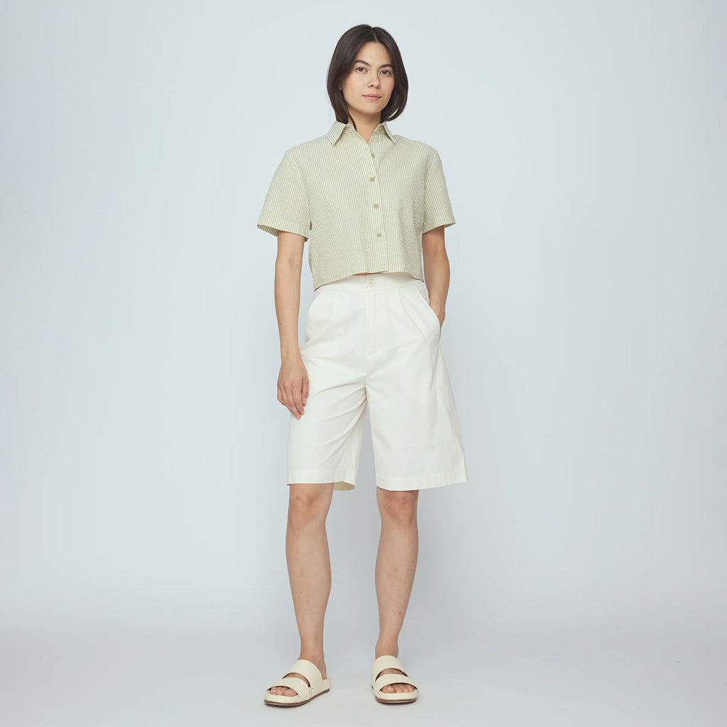 7115 By Szeki Unisex Summer Shorts Rice White