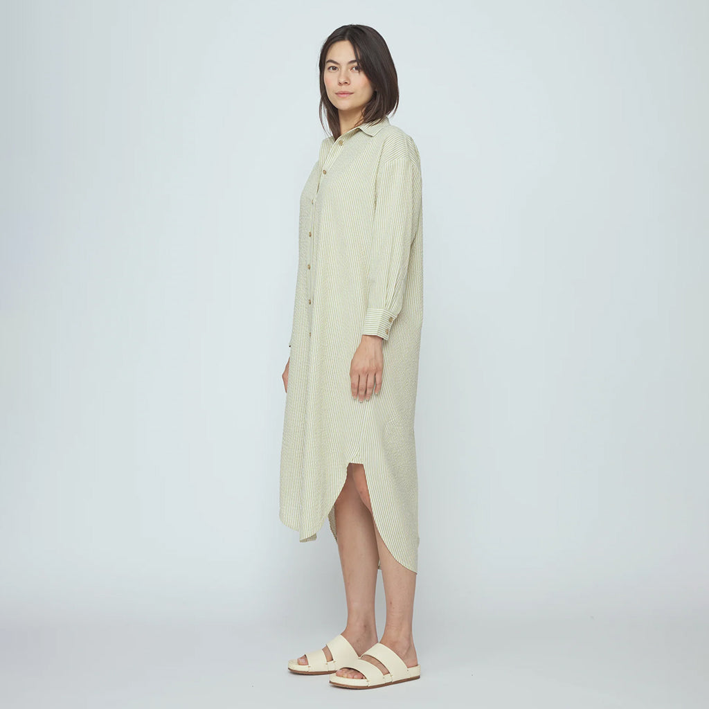 7115 By Szeki Woman Dolman Maxi Dress Mustard Yellow Stripes