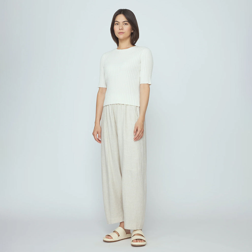 7115 By Szeki Woman Ribbed T-shirt White