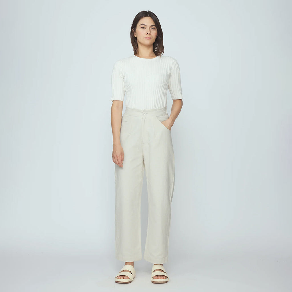 7115 By Szeki Woman Ribbed T-shirt White