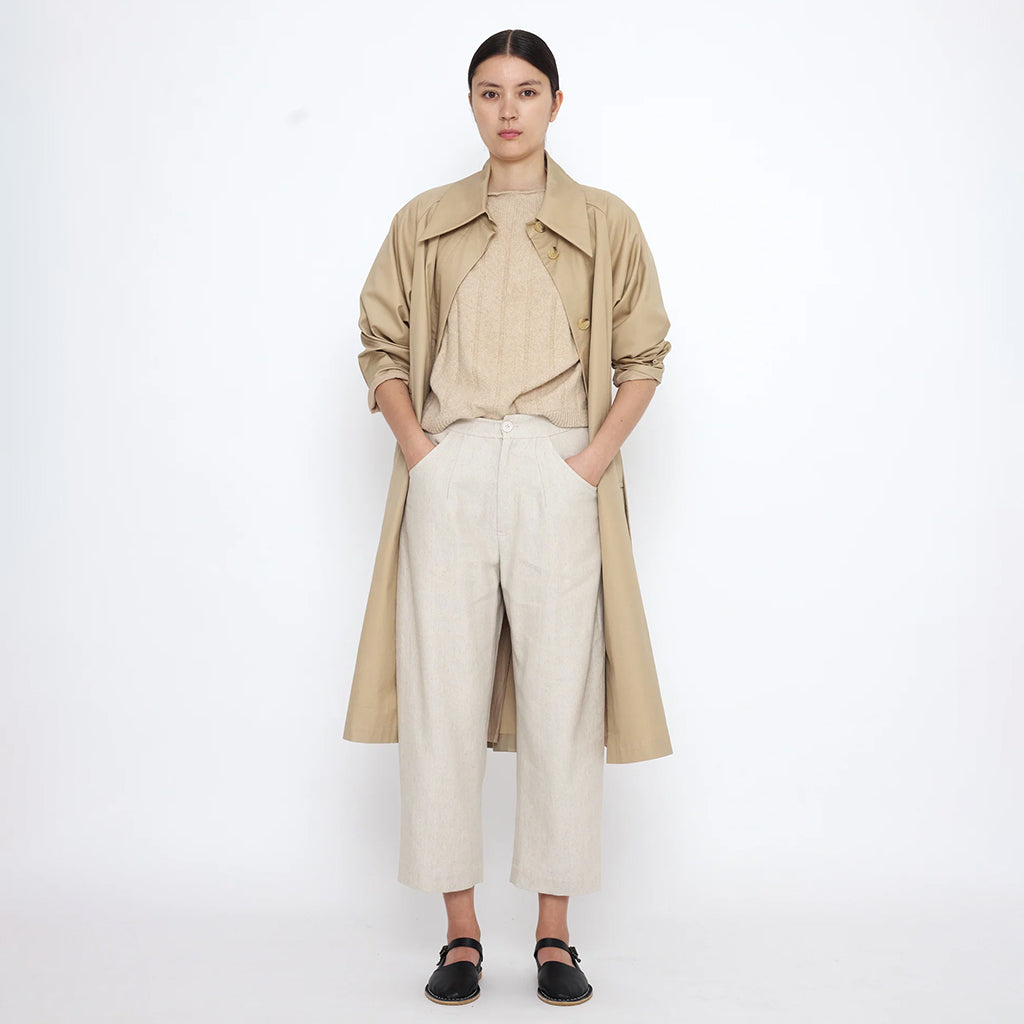 7115 By Szeki Woman Classic Overcoat Tan Beige