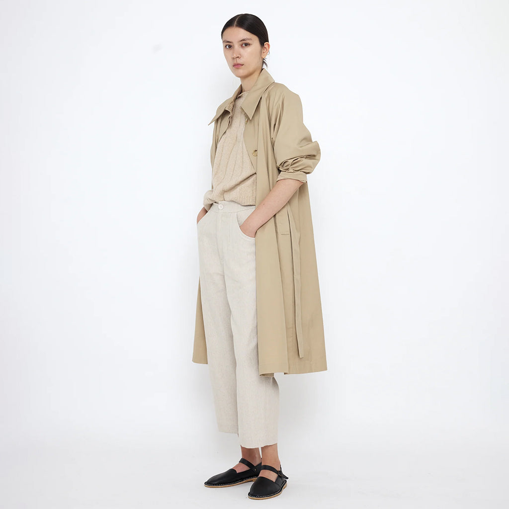 7115 By Szeki Woman Spring Overcoat Tan Beige