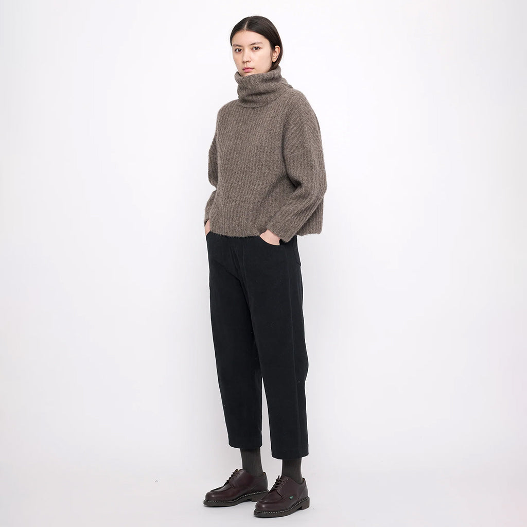 7115 By Szeki Woman Chunky Turtleneck Sweater Umber Brown