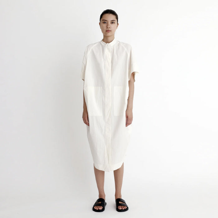 7115 By Szeki Lantern Shirt Dress Off White