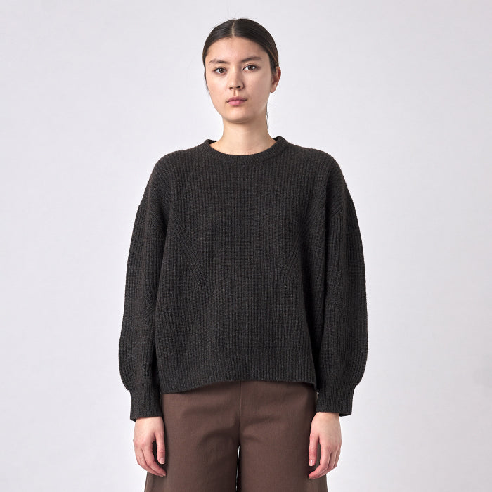 Bare Knitwear Woman Porteau Cable Crew Sweater Ecru Cream - Advice