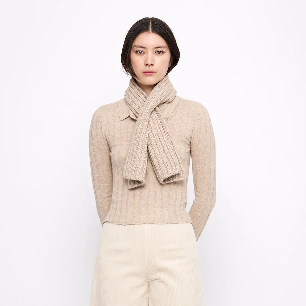 7115 By Szeki Unisex Yak Cross Scarf Almond Cream