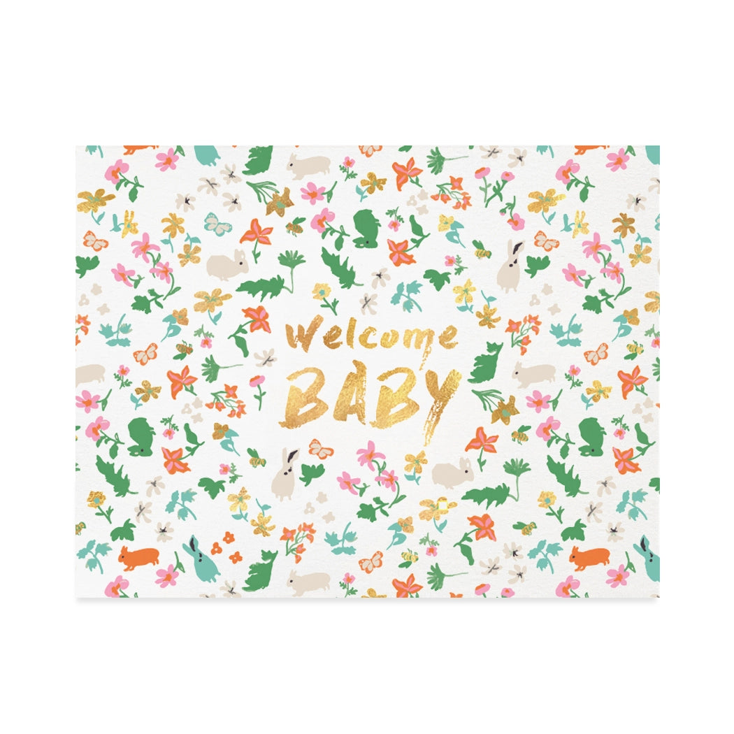 Halfpenny Postage Baby Card Welcome Baby