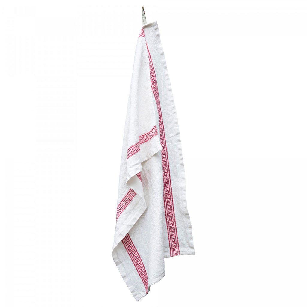 Astier De Villatte Greek Tea Towel Red