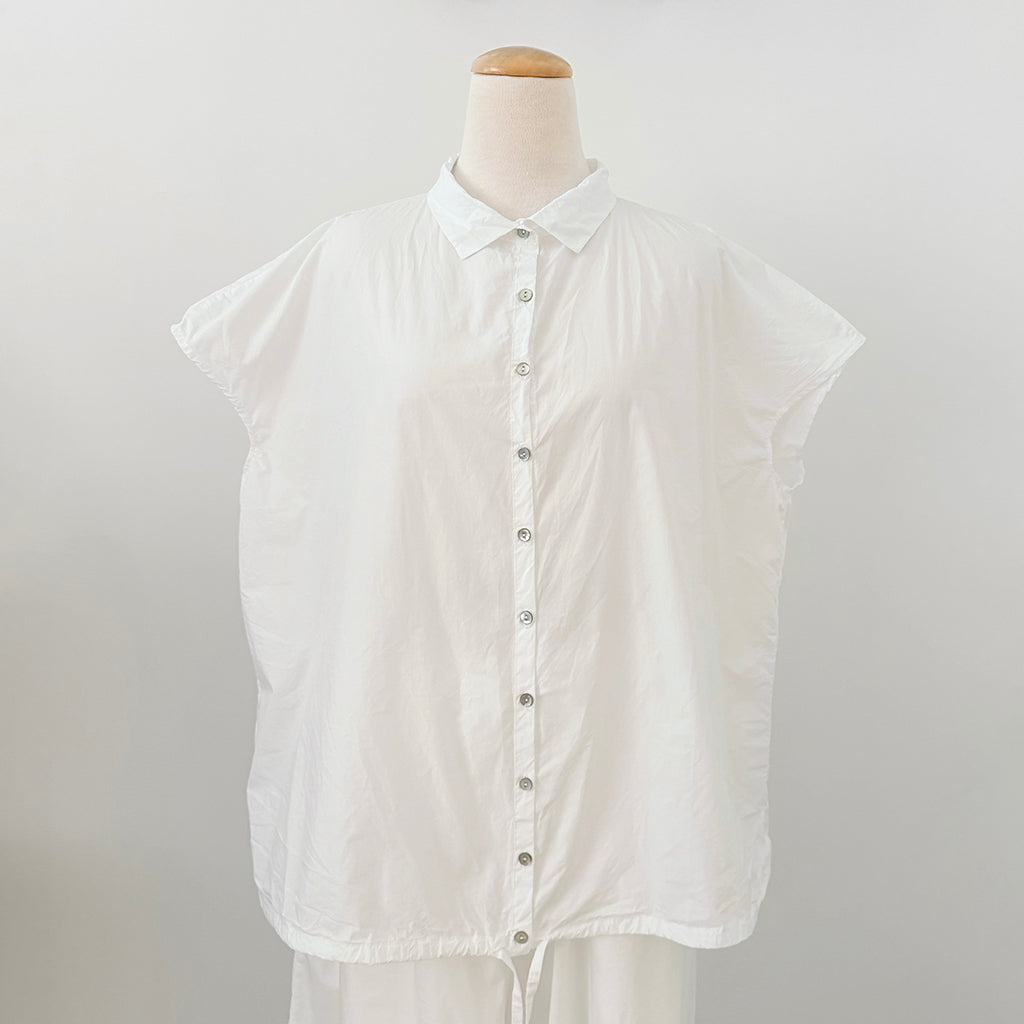 Album Di Famiglia Woman Short Sleeveless Shirt TC White