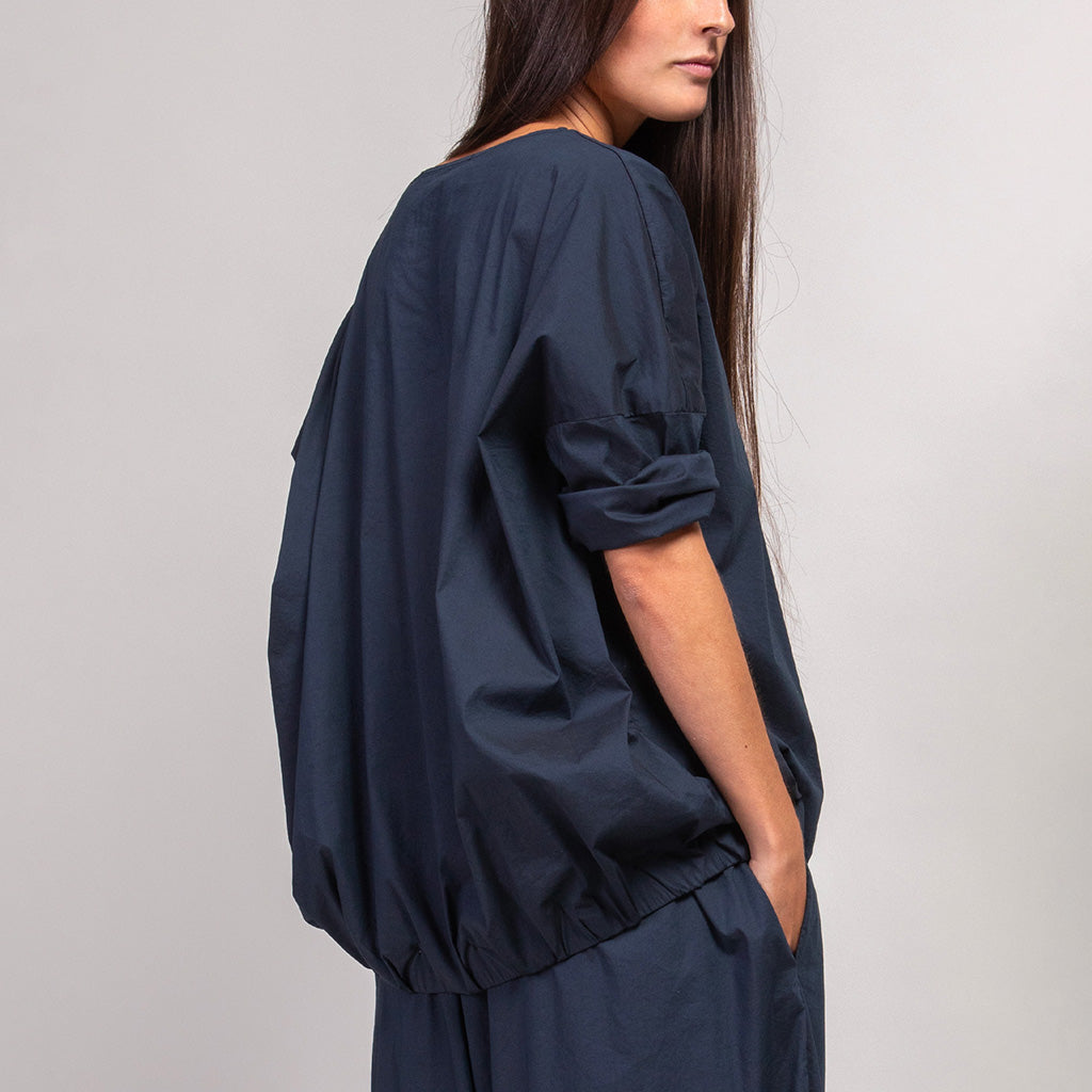 Album Di Famiglia Woman T-Shirt With Elastic TSL Navy Blue