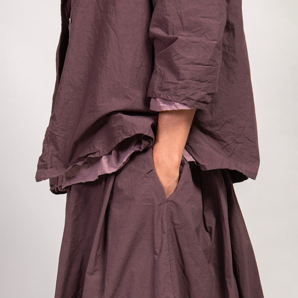 Album Di Famiglia Woman Pleated Short Skirt TC Grape Purple