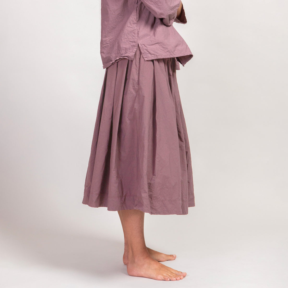 Album Di Famiglia Woman Pleated Short Skirt TC Mauve Pink