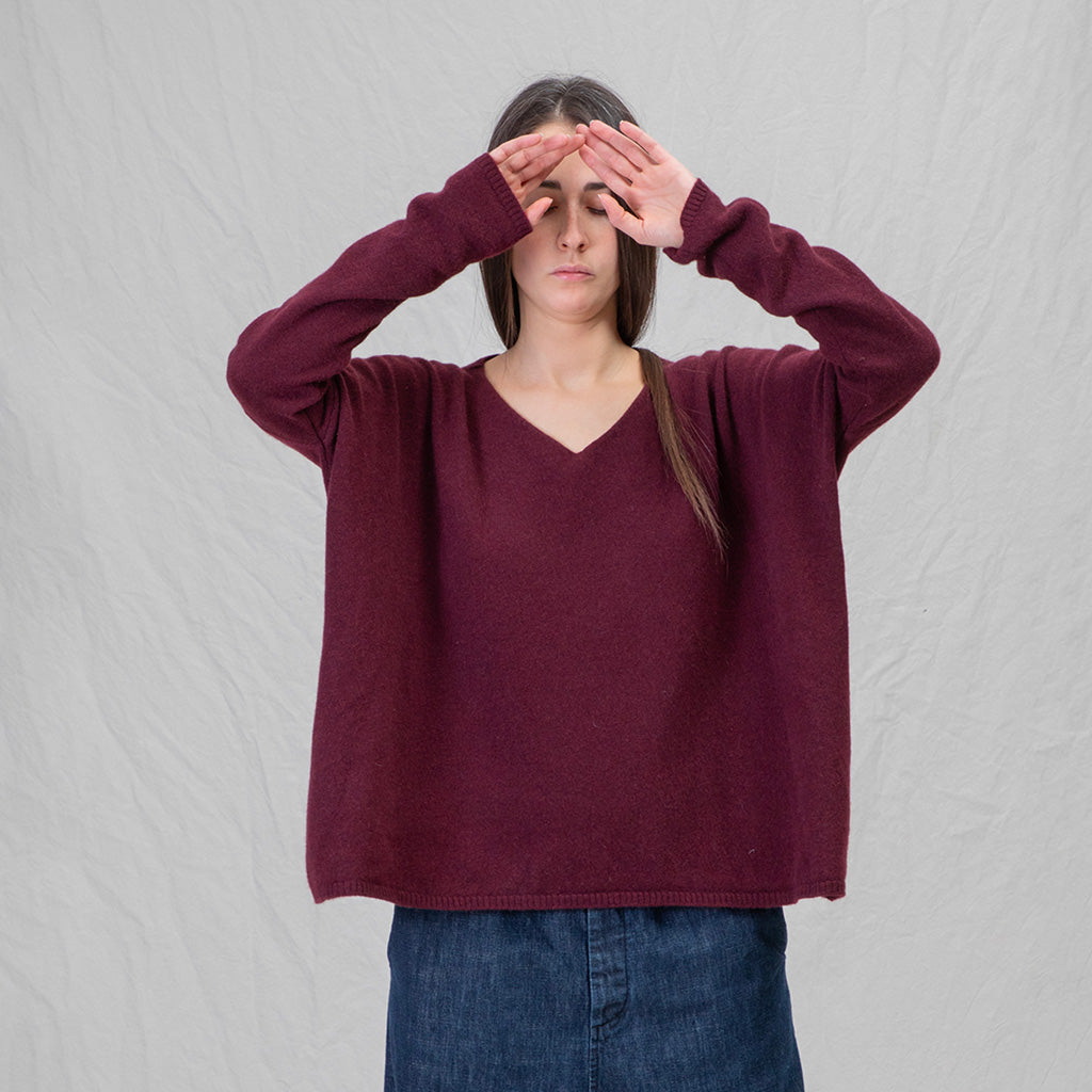 Album Di Famiglia Woman V-Neck Sweater WS Black