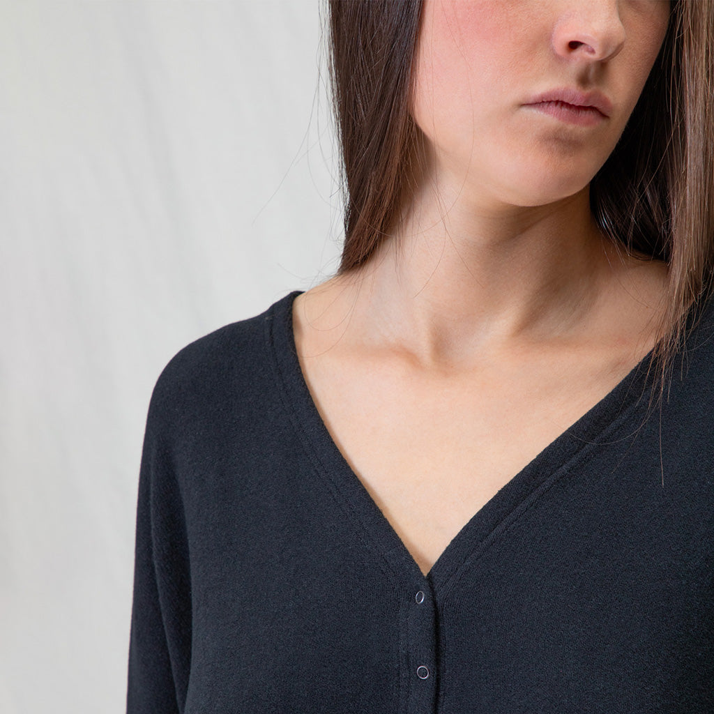 Album Di Famiglia Unisex Cardigan Over JP Black