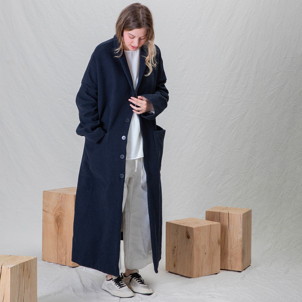Album Di Famiglia Woman Soft Long Coat Black