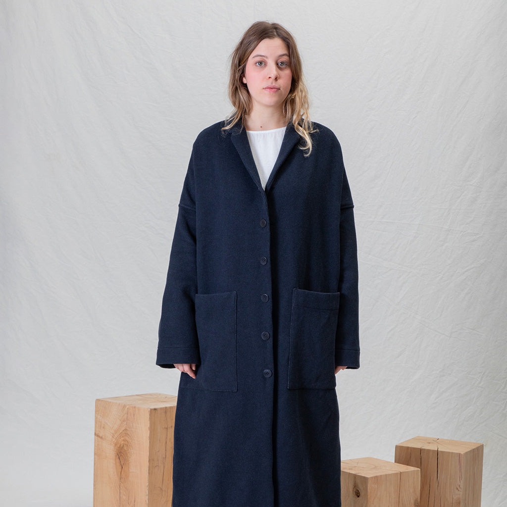 Album Di Famiglia Woman Soft Long Coat Black